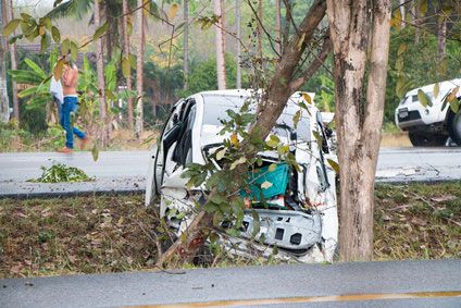 Police inspection of Car Accident in Toronto Police inspection of Car Accident in Toronto